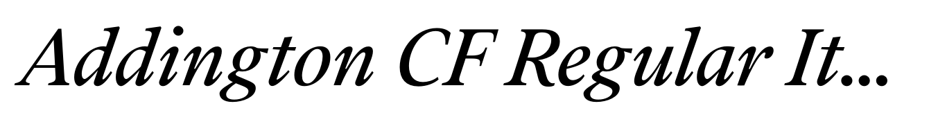 Addington CF Regular Italic